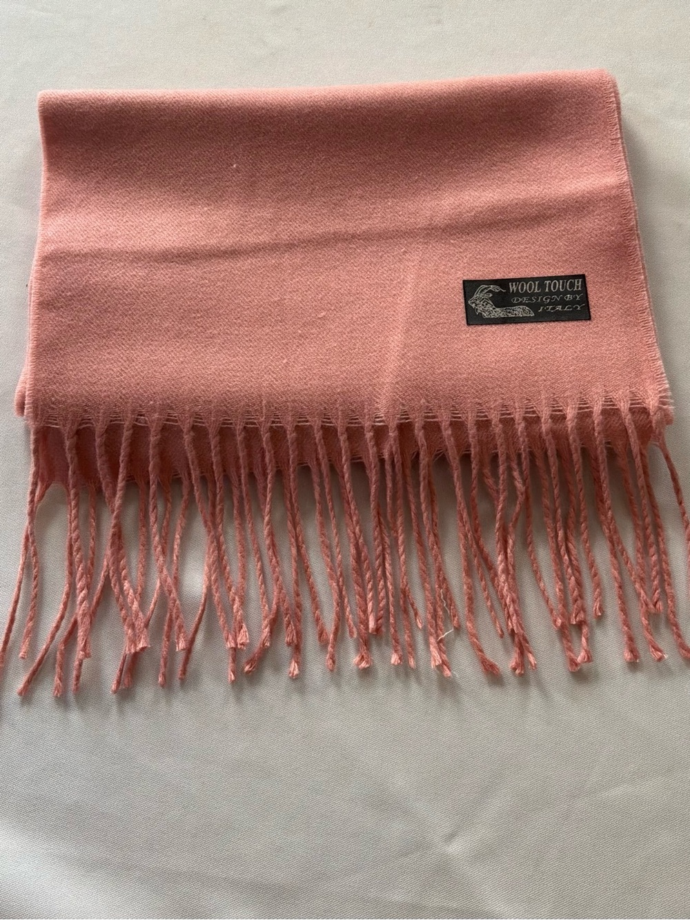 Pink Fringe Scarf